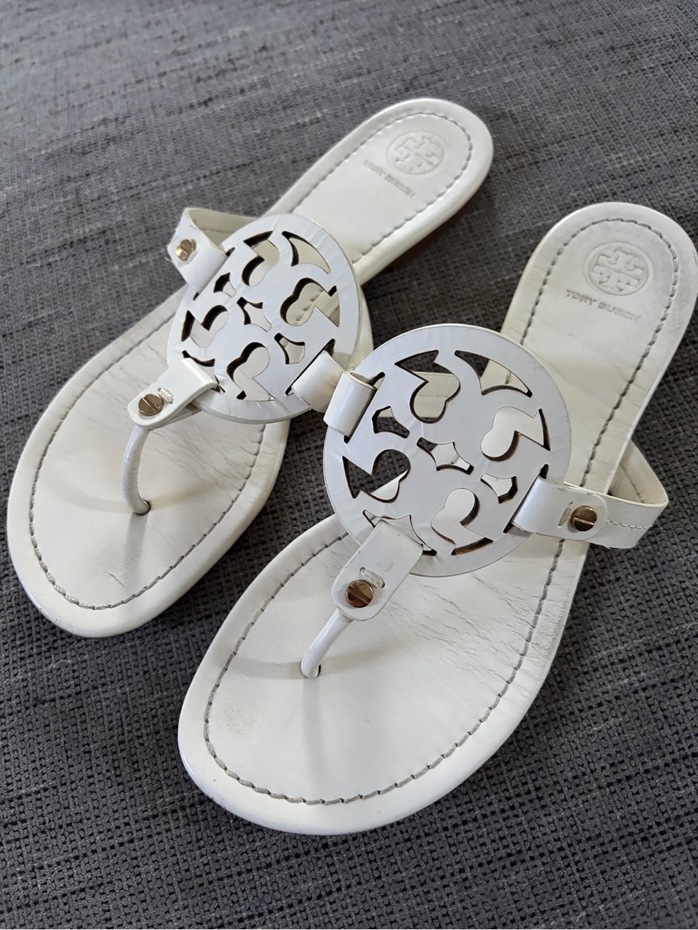 Tory Burch Miller Cream Sandal Sz 9.5